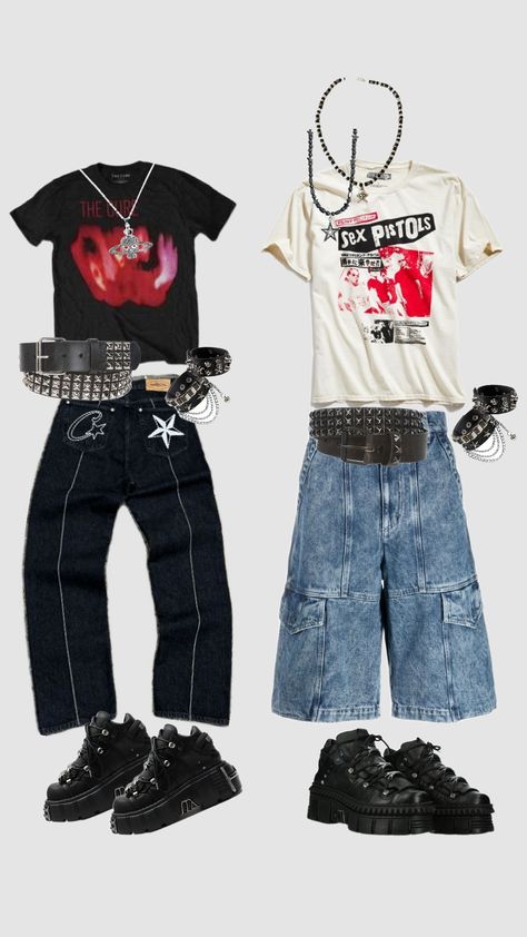 #punkrock 2 punk outfits Punk Pop Outfits, 2000s Punk Outfits, Punk Boy Outfits, Casual Punk Outfits, 2000s Punk Fashion, 90s Punk Fashion, Pop Punk Outfits, Masc Clothing, Punk Fashion Men