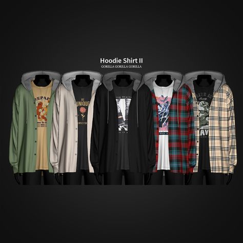 Hoodie Shirt II | Patreon Gorilla Sims 4 Cc, Sims 4 Cc Y2k Men, Sims 4 Hood Cc Furniture, Sims 4 Cc Carhartt, Sims4 Cc Mens Clothing, Sims 4 Clothes Cc Pack, Sims 4 Oversized Shirt, Sims 4 Alpha Cc Male, Sims 4 Cc Hoodies