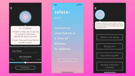 Solace is a one-stop resource for people who know that they're trans but don't know where to start. Trans Apps, Voice Training, Voice App, Trans Boys, Will Solace, Evergreen State, Character Sheets, Family Planning, Name Change