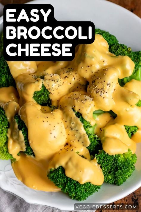 Plate of broccoli cheese sauce. Broccoli And Cheese Sauce Easy, Broccoli And Cheese Recipes Easy, Broccoli With Cheese Sauce Recipe, Velveeta Cheese Sauce For Broccoli, Easy Cheese Sauce For Broccoli, Brocolli Cheese Sauce, Velveta Cheese Recipes, Broccoli In Cheese Sauce, Broccoli And Cheese Sauce