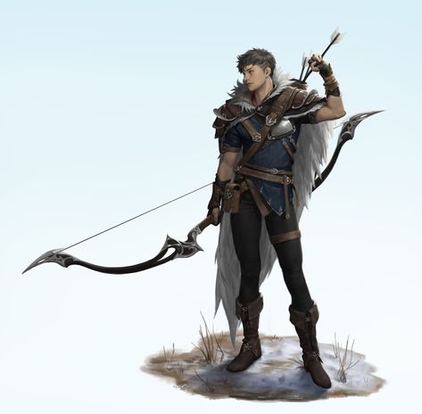 ArtStation - Archer Archer Art Male, Archer Pose, Medieval Archer, Ranger Dnd, Archer Characters, Evelynn League Of Legends, 얼굴 드로잉, Fantasy Armor, Character Design Male