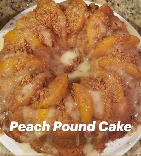 If you like peach desserts then you definitely want to give this southern peach cobbler cake a try! Over a pound of peaches goes into this moist and soft Southern Peach Pound Cake!! I love peach cobbler, and I love pound cake, so why not put these two delicious desserts together. I Peach Cobbler Pound Cake Recipe, Peach Pound Cake, Cobbler Dump Cake, Peach Cobbler Pound Cake, Peach Cobbler With Bisquick, Peach Cobbler Cake, Peach Cobbler Dump Cake, Fresh Peach Cobbler, Peach Pound Cakes