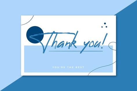 Thank you card in blue tones | Free Vector #Freepik #freevector #abstract #cards #templates #blue Thank You Slide Powerpoint, Thank You Slide, Slides For Ppt, Cute Powerpoint Templates, Wallpaper Powerpoint, Powerpoint Background Templates, Hello Word, Background For Powerpoint Presentation, Powerpoint Backgrounds