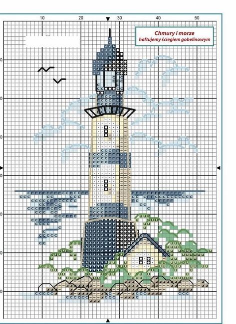 Lighthouse Cross Stitch Pattern, Nautical Cross Stitch, Lighthouse Cross Stitch, Pixel Quilting, Cross Stitch Sea, Dmc Cross Stitch, Xstitch Patterns, Tiny Cross Stitch, Cross Stitch Landscape