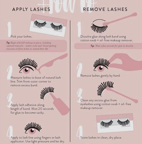 How To Put On Fake Lashes For Beginners, How To Put Eyelashes On, How To Apply Lashes For Beginners, How To Put On Fake Eyelashes, Put On Fake Eyelashes, False Lashes Tips, Lash Extensions Tips, Eyelashes Tips, False Eyelashes Tips