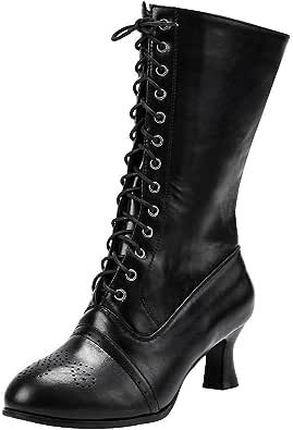 Victorian Boots Women - Calf Length boots can beautifully embellished your leg shape. Vintage and elegant design - bought immediately Boots Steampunk, Calf Length Boots, Botas Western, Dress Leather Boots, Victorian Boots, High Heel Stiefel, Elegant Boots, Gothic Boots, Ellie Shoes