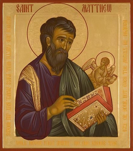 Saint Matthew - Icons of the Four Evangelists St Mathew, Luke The Evangelist, St Matthew, Gospel Of Luke, Saint Matthew, Eastern Orthodox Church, Saint Luke, Hebrew Bible, Religious Paintings