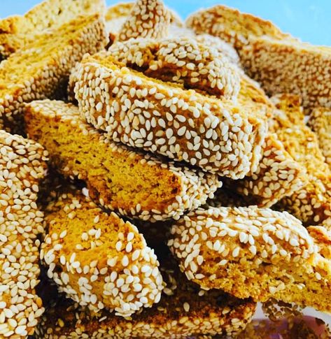 Paximathakia | Traditional Cookie From Greece | TasteAtlas Greek Paximathia Recipe, Paximadia Greek, Greek Biscotti, Paximathia Recipe, Petite Fours, Greek Recipes Dessert, Savoury Crackers, Greek Cookies, Greek Sweets