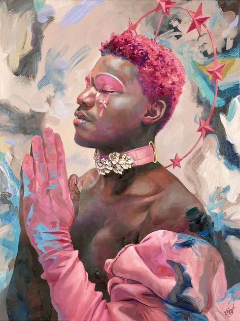 Divinity © Paul Richmond. All images courtesy of the artist. Via CB submission, CONTEMPORARY ART GALLERY STREETART #art, #drawing, #painting, #ideas, #streetart, #aesthetic, #inspiration, #illustration, #gallery, #creative, #collage Frida Art, Lgbt Art, Queer Art, Poses References, A Level Art, Gay Art, Featured Art, We Wear, Art Inspo