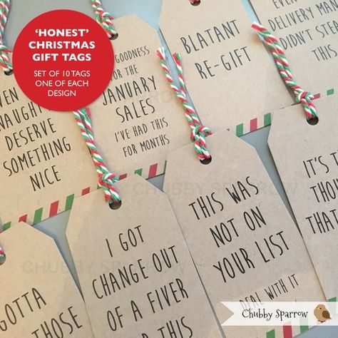 Kraft Paper Tags, Santa Gift Tags, Gift Tags Christmas, Funny Presents, Clever Gift, Christmas Gift Sets, Christmas Makes, Gift Tags Printable, Paper Tags