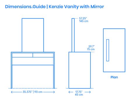 Makeup Table Dimensions, Dressing Table Dimensions, Nighttime Ritual, Vanity Dimensions, 2d Model, Architecture Symbols, Dressing Unit, Interior Design Portfolio Layout, Vanity With Mirror