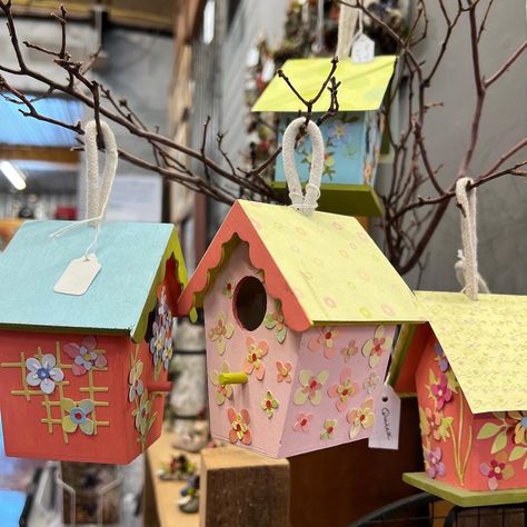 Cute Birdhouse, Bird Houses Aesthetic, Aesthetic Bird House, Bird House Photography, Birdhouse Recycled Materials, Aesthetic Birdhouse, Pastel Birdhouse, Aesthetic Bird House Painting, Grand Marais