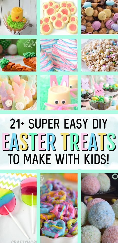 Easy Easter Snacks, Easter Kids Snacks, Easter Treats For Kids, Diy Easter Treats, Easter Egg Treats, Fun Easter Treats, Easter Cooking, Easter Food Crafts, Easter Party Food