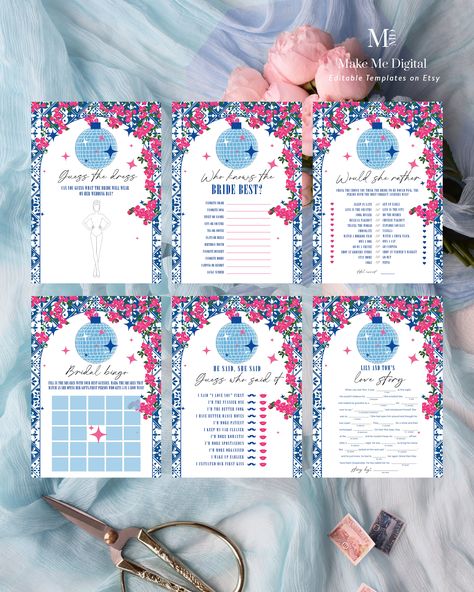 Mama Mia Hens Party, Bridal Shower Mamma Mia, Mama Mia Hen Party, Mamma Mia Party Games, Mamma Mia Hens, Mamma Mia Themed Bachelorette Party, Mamma Mia Hen Party, Mama Mia Bridal Shower Theme, Mama Mia Themed Bachelorette Party