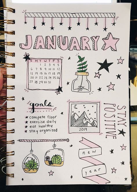 Bujo Calender Ideas, Ideas Of Journal, Jernol Ideas Journals, Journal Ideas Aesthetic 2024, 2024 Diary Ideas, Jornal Idea Aesthetics Easy, January Aesthetic Drawing, Ide Journaling Aesthetic, Aesthetic Ideas For Diary