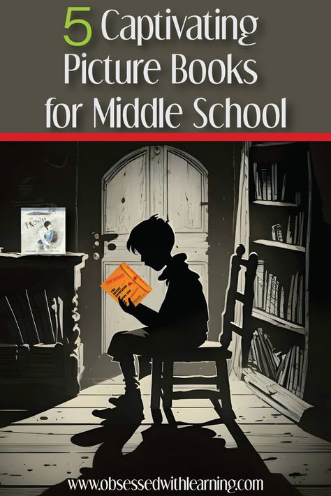 Middle School Library Activities, Library Lessons Middle School, Reading Challenges For Middle School, Ela Classroom Decor Middle School, Books About High School, Picture Books For Middle School, Book Talks Middle School, Middle School Reading List, Books For Middle School