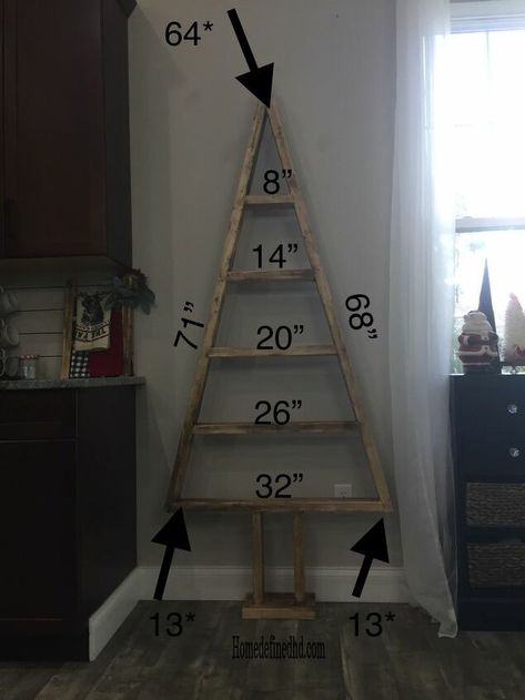 6 Foot Wooden Christmas Tree, Homemade Christmas Trees Diy, Christmas Tree Shelves, Nativity Diy Ideas, 2 Ft Christmas Tree, Christmas 2x4 Wood Crafts, 2x4 Christmas Tree, Diy Wood Christmas Tree, Slim Trees