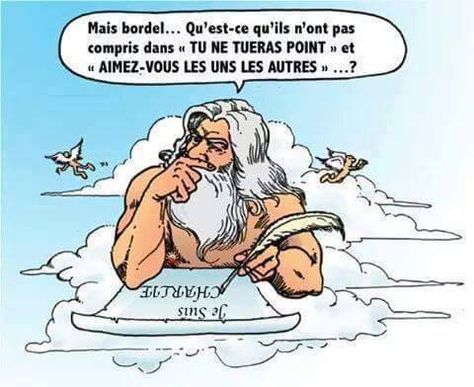 PARTAGE DE LES DESSINS DE CHARLIE.........SUR FACEBOOK.......... Why Do I Bother, Bible Contradictions, Pray For Paris, Fun Comics, Peace And Love, Funny Quotes, Sign Up, Bible, Log In