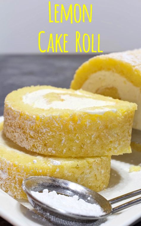 Lemon Cake Roll, Dinner Spring, My Country Table, Jelly Roll Cake, Cake Roll Recipes, Lemon Dessert, Spring Dinner, Lemon Dessert Recipes, Lemon Cake Recipe