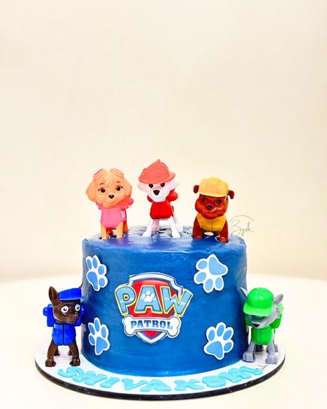 Ready for a PAWsome celebration! 🐾 Cake made in a white chocolate ganache deepened with a royal blue @sugarincakedecor _ and paw patrol toys as per guests demand. This Paw Patrol cake is on a roll to make birthday dreams come true! 🎂🚨 #byob #pawpatrolcake #cakeideas #uniquecakes #cakehacks #cakeforkids #bakeyourownbrownies #designercakes #caketrends Cake Hacks, Paw Patrol Toys, Paw Patrol Cake, White Chocolate Ganache, Celebration Cake, Cake Trends, Unique Cakes, Chocolate Ganache, Dreams Come True