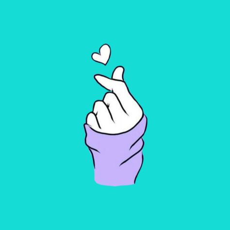 Follow for more 😘 Korean Heart Sign, Bts Heart, Sign Wallpaper, Korean Heart, Sign Illustration, Heart Hands, Anime Wallpapers, Heart Sign, Painting Illustration