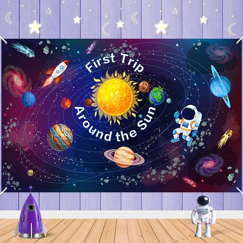 First Trip Around The Sun Birthday Decorations Background Space Theme 1st Birthday Banner Backdrop for Kids Boy Girl Baby Shower Space Solar System Planet Galaxy Astronaut Party Supplies Sun Birthday Decorations, Sun Solar System, Galaxy Astronaut, 1st Birthday Banner, Space Solar System, Sun Birthday, Astronaut Party, First Trip Around The Sun, Astronaut Birthday