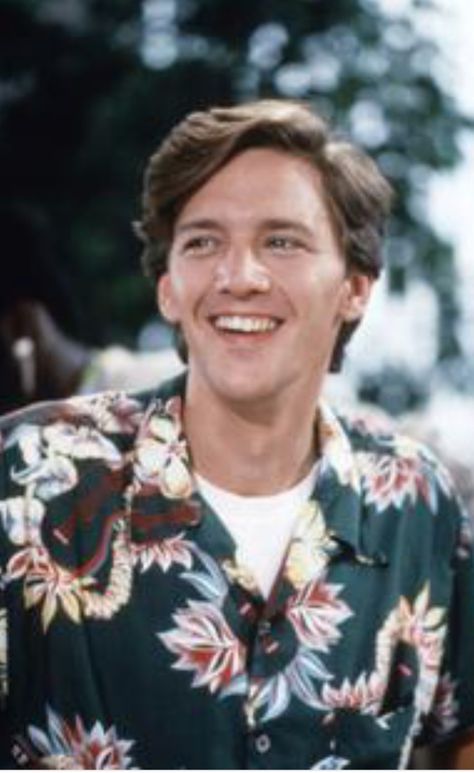 Andrew McCarthy Weekend At Bernies, Andrew Mccarthy, Brat Pack, 80s Celebrities, Hula Skirt, I See Stars, Cherry Cola, Vintage Hawaiian Shirts, 80s Music