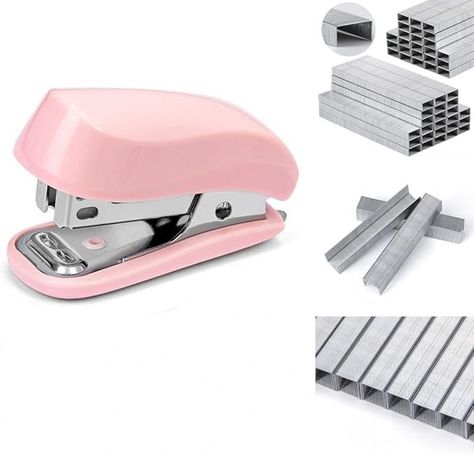 Amazon.com : Pink Color Mini Stapler with Staples,Small Cute Stapler for Desk,Gift for Student or Office Use (Pink) : Office Products Cute Stapler, Pink Stapler, Journal Day Planner, 2025 Wishlist, Mini Stapler, Staple Remover, College Supplies, Dork Diaries, Desk Gifts