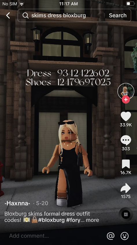 Roblox Formal Outfit Codes, Bloxburg Avatar, Bloxburg Outfits, Blocksburg Outfit Codes￼, Roblox Image Ids, Roblox Code, Dress Code Wedding, Bloxburg Ideas, Baddie Outfits Ideas