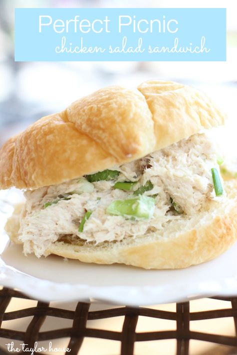 Chicken Salad, Chicken Salad Sandwich, Chicken Recipes, Picnic Recipe Ideas, Cold Picnic Foods, Recipe Chicken Salad, Hen Recipes, Chicken Caesar Sandwich, Sandwich Chicken, Chicken Salad Sandwich Recipe, Salad Chicken, Chicken Ideas, Fingerfood Party