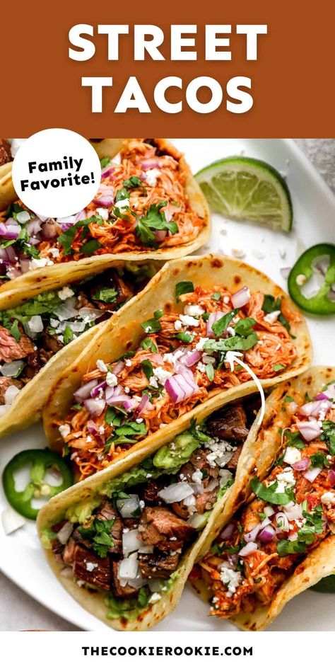 Easy Street Tacos, Street Taco, Authentic Chicken Street Tacos, Chicken Street Tacos Recipe, Mexican Street Tacos, Chicken Street Tacos, Mexican Street Tacos Chicken, Homemade Street Tacos Chicken, Street Tacos Recipe