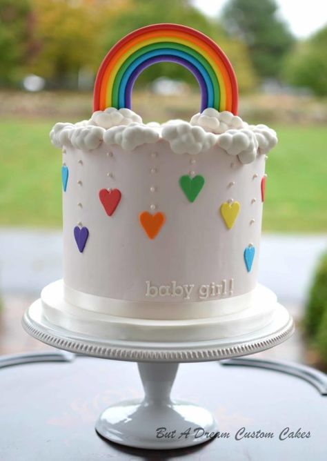 Rainbow Baby Shower Theme, Gökkuşaği Pasta, Torturi Baby Shower, Rainbow Themed Birthday Party, Rainbow Birthday Cake, Rainbow Birthday Party, Baby Birthday Cakes, Rainbow Baby Shower, Rainbow Decorations