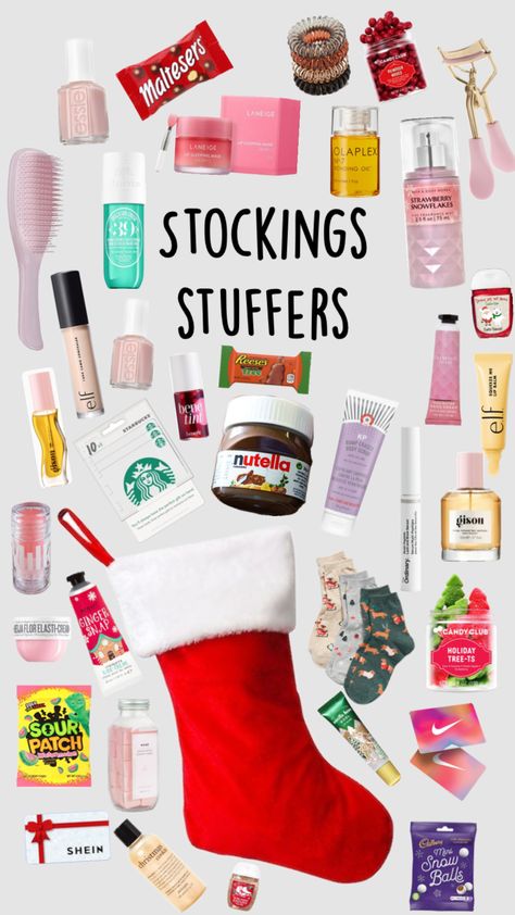 #xmas#christmasaesthetic #christmas#winter#stocking#stockingstuffers #gift#giftideas#giftinspo#winteraesthetic Christmas Wishlist Stocking Stuffers, Christmas Things To Ask For, Stockings Gifts Ideas, Christmas Ideas Gifts Teens, Christmas Idea Gifts, Gift For Mom For Christmas, Stocking Inspo Christmas, Cute Gift Ideas For Christmas, What To Get A Boy For Christmas