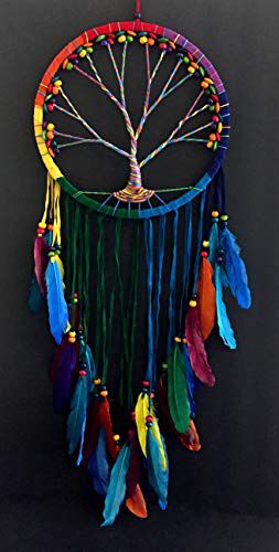 Macrame Dream Catcher Diy, Dream Catcher With Beads, Hart Craft, Traditional Dream Catcher, Tree Of Life Dream Catcher, Rainbow Dream Catcher, Diy Dream Catcher, Pleasant Dreams, Glass Bead Crafts