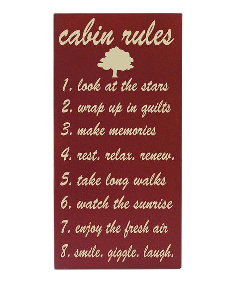 Cabin Rules, Cabin Signs, Cabin Living, Little Cabin, Lodge Decor, Lake Cabins, Denim Diy, Cabin Style, Cabin Fever