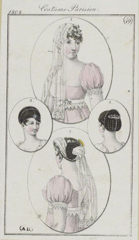 Regency Fashion 1809 Fashion, Regency Hats, Regency Accessories, French Inspired Fashion, Western Womens Fashion, Historical Hairstyles, Great Comet Of 1812, Regency Era Fashion, Regency Period