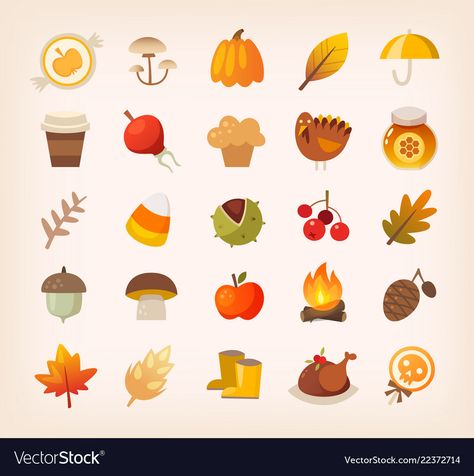 Autumn Symbols, Autumn Icons, Hedgehog Illustration, Henna Candles, Halloween Sweets, Thanksgiving Treats, Photo Wedding Invitations, Fall Signs, Color Palette Generator