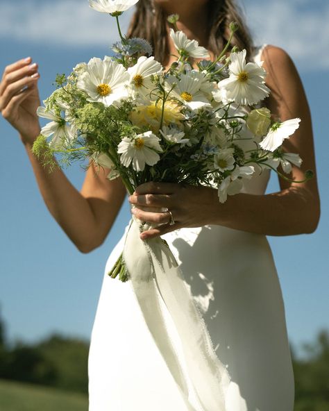 Weddings — LL Floral Cosmos Wedding Bouquet, Queen Annes Lace Bouquet, Dahlia Wedding Bouquets, Wildflower Bridal Bouquets, Lace Bouquet, Dahlias Wedding, Simple Wedding Bouquets, Late Summer Wedding, Late Summer Weddings