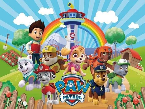 Paw Patrol Background, Paw Party, Backdrops Kids, Backdrop Photography, Cake Table Decorations, Patrol Party, Paw Patrol Party, Themes Photo, Kids Tumbler