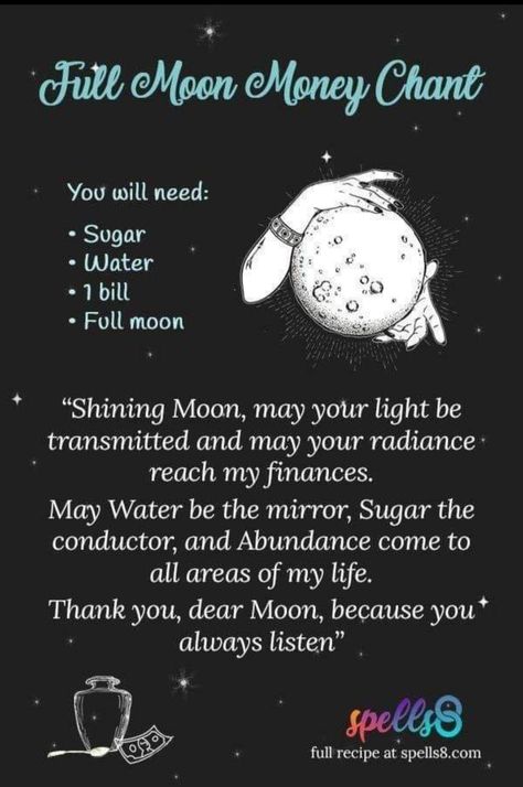 Full Moon Candle, Full Moon Spells, Money Spells Magic, Moon Activities, Powerful Money Spells, Spells Magic, Witch Things, Money Spells That Work, Prosperity Spell