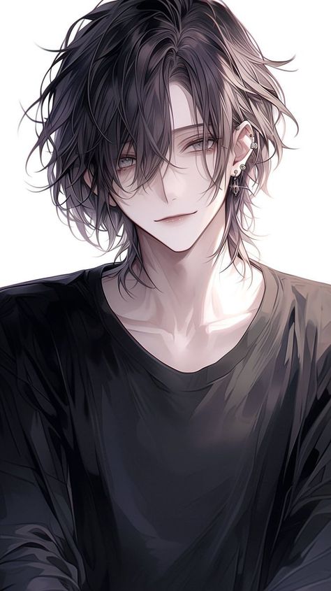 Black Haired Male Art, Male Anime Oc, Anime Oc Male, Anime Show, Popular Manga, Dark Anime Guys, Cool Anime Guys, Cool Anime Pictures