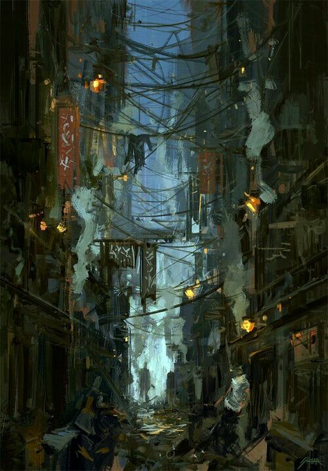 Ville Steampunk, Kowloon Walled City, Alley Way, Steampunk City, Abandoned Village, Cyberpunk City, Arte Cyberpunk, Walled City, Fantasy City