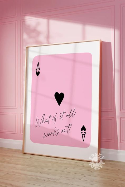 Cuadros Aesthetic, Ace Of Hearts, Wall Decor Quotes, Apartment Decor Inspiration, Trendy Wall Art, Beautiful Wall, Dorm Room Decor, My New Room, Apartment Decor