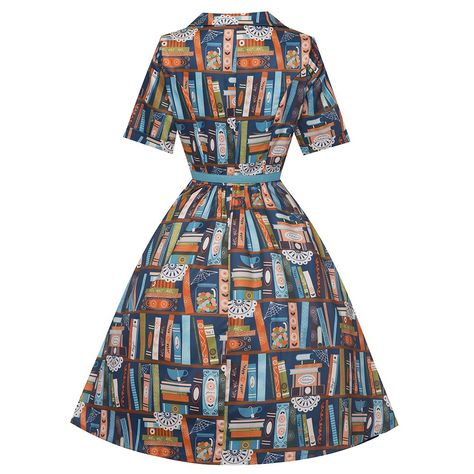 Teacher Dresses That Will Make You Feel Just Like Ms. Frizzle Miss Frizzle Costume, Miss Frizzle, Fifties Dress, Turquoise Shirt, Book Dress, Teacher Dresses, Floral Tea Dress, Lindy Bop, Teacher Outfit