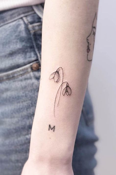 Twin Flower Tattoo, Linnea Flower Tattoo, 81 Tattoo, Flower Tattoo Wrist, January Birth Flower Tattoo, Papa Tattoo, Honeysuckle Tattoo, Flower Tattoo Stencils, January Birth Flower