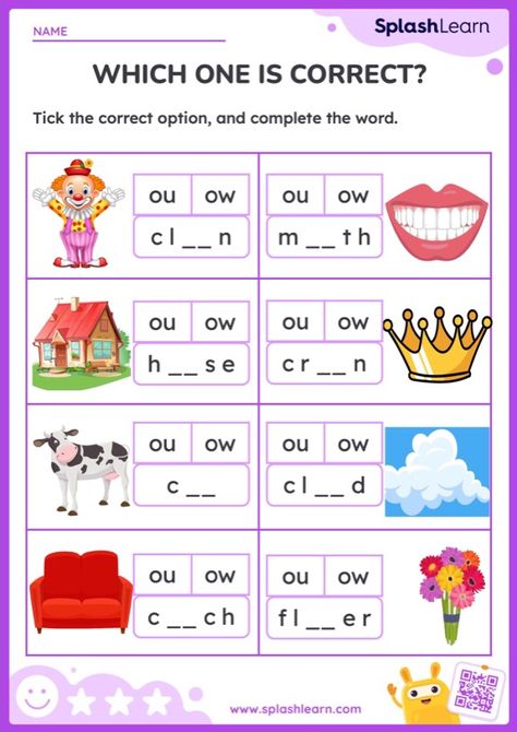 Dipthongs Worksheets Free Printable, Diphthongs Activities, Diphthongs Worksheets, Structured Literacy, Ela Worksheets, Brain Activities, Activity Sheets, Phonics, Literacy