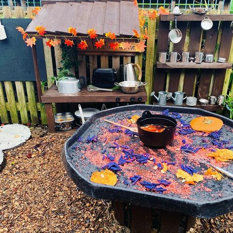 Halloween Mud Kitchen, Witches Mud Kitchen, Mud Kitchen Food Rocks, Rock Food For Mud Kitchen, Pumpkin Jelly, Forest School Mud Kitchen, Red Rice, Mud Kitchen, Kitchen Witch