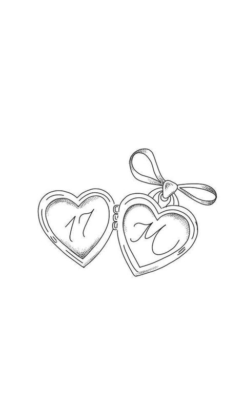 Everything Is Everything Tattoo, Locket Tattoo With Initials, Lockette Tattoo, Traditional Locket Tattoo, Tattoos With Husband, Linked Hearts Tattoo, Heart Locket Tattoo Design, Locket Tattoos For Women, Neo Traditional Heart