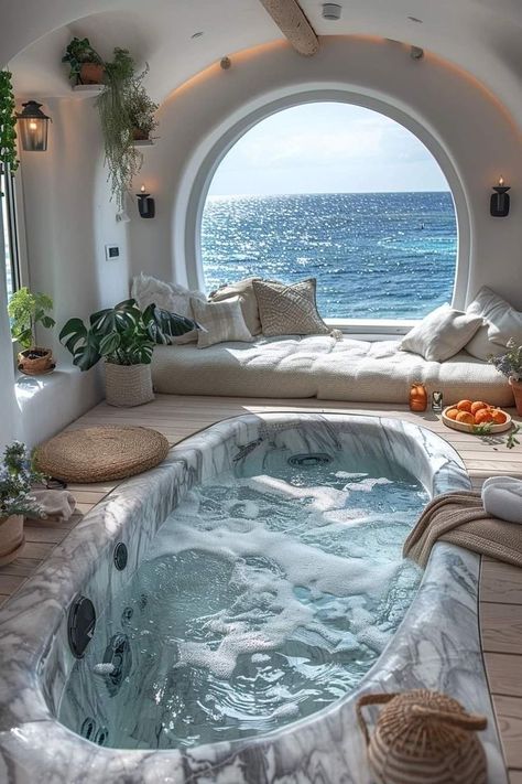 #sealovers #beachhousedecorbedroom #nature Mermaid House, Italian Aesthetic, House By The Sea, Coastal Grandma, Tiny House Living, Waiting Rooms, European Summer, Room Inspo, Tiny House