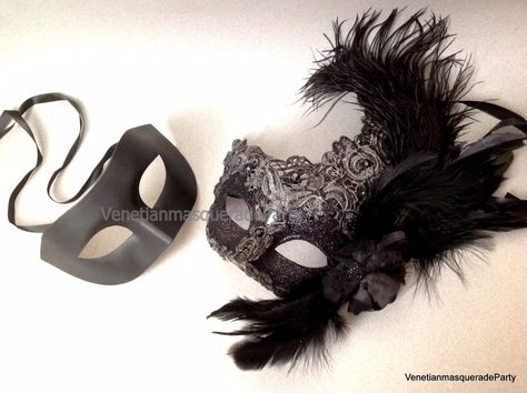 Masquerade Men, Masquerade Ball Dresses, Mask With Feathers, Ball Event, Masquerade Mask Women, Black Masquerade, Couples Masquerade Masks, Black Masquerade Mask, Lace Masquerade Masks